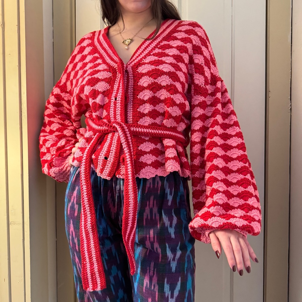 FARM Rio Red and Pink Women's Sweater